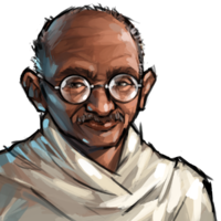 celebrities & mahatma gandhi free transparent png image.