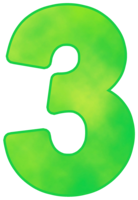 numbers & 3 free transparent png image.