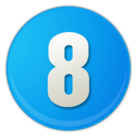 numbers & 8 free transparent png image.