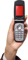 electronics & Phone in hand free transparent png image.