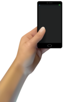 electronics & Phone in hand free transparent png image.