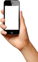 electronics & Phone in hand free transparent png image.