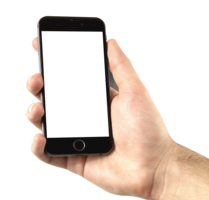 electronics & Phone in hand free transparent png image.