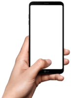 electronics & Phone in hand free transparent png image.