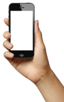 electronics & Phone in hand free transparent png image.