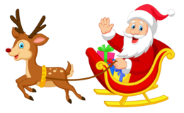 holidays & Santa sleigh free transparent png image.