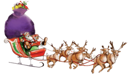 holidays & Santa sleigh free transparent png image.