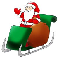 holidays & Santa sleigh free transparent png image.