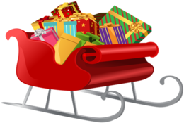 holidays & Santa sleigh free transparent png image.