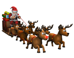 holidays & Santa sleigh free transparent png image.