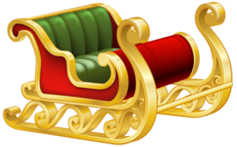 holidays & Santa sleigh free transparent png image.