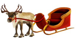 holidays & Santa sleigh free transparent png image.