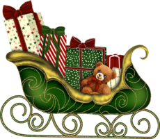 holidays & Santa sleigh free transparent png image.