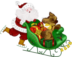 holidays & Santa sleigh free transparent png image.