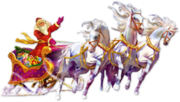 holidays & Santa sleigh free transparent png image.