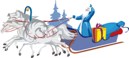 holidays & Santa sleigh free transparent png image.