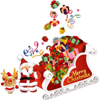 holidays & Santa sleigh free transparent png image.