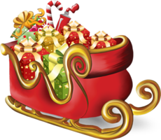 holidays & santa sleigh free transparent png image.