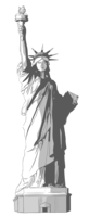 architecture & Statue of Liberty free transparent png image.