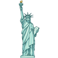 architecture & Statue of Liberty free transparent png image.