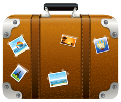 clothing & Suitcase free transparent png image.