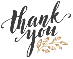 words phrases & Thank you free transparent png image.