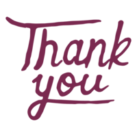 words phrases & Thank you free transparent png image.